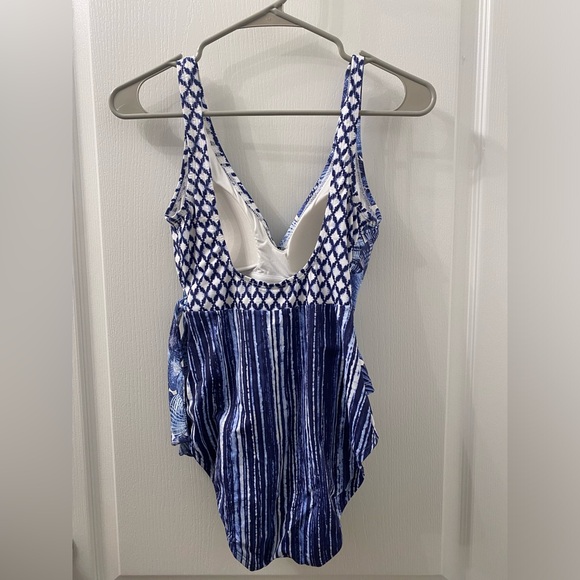 Tommy Bahama Sanibelle Blues Wrap One Piece Swimsuit - Picture 5 of 7